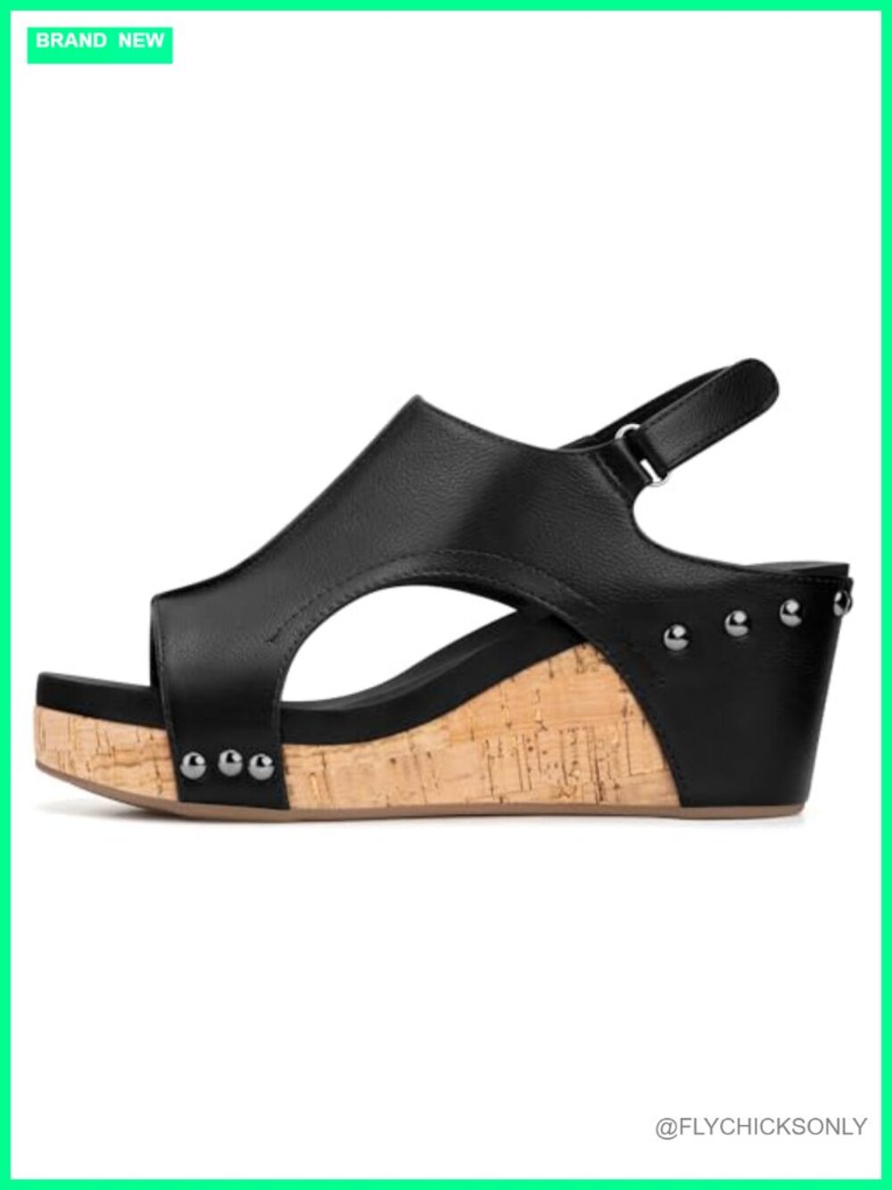 Women's Wedge Sandals with Buckle Ankle Strap